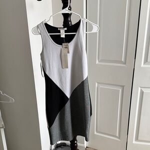 Monochrome Geometric Mini Dress